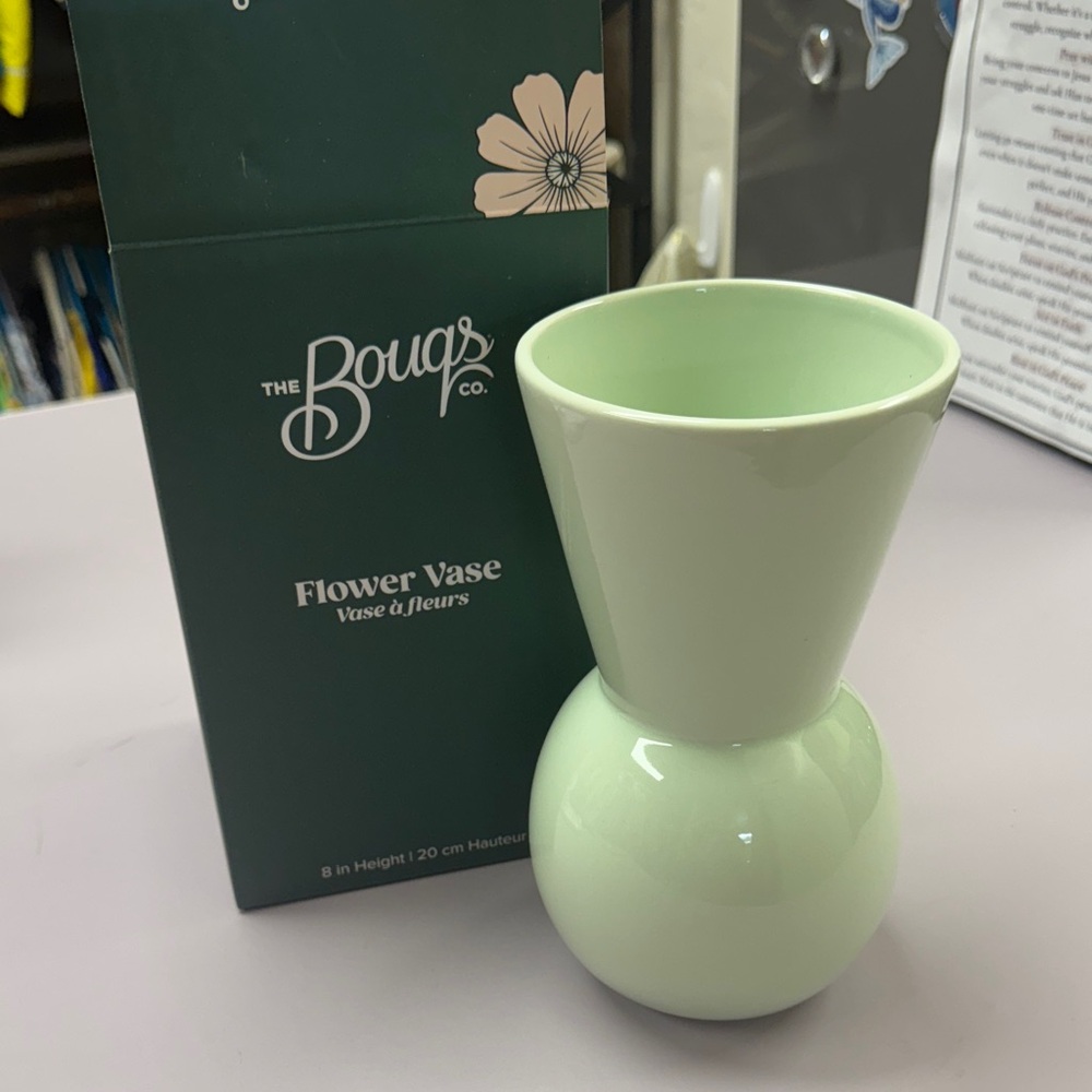 Mint Green Flower Vase